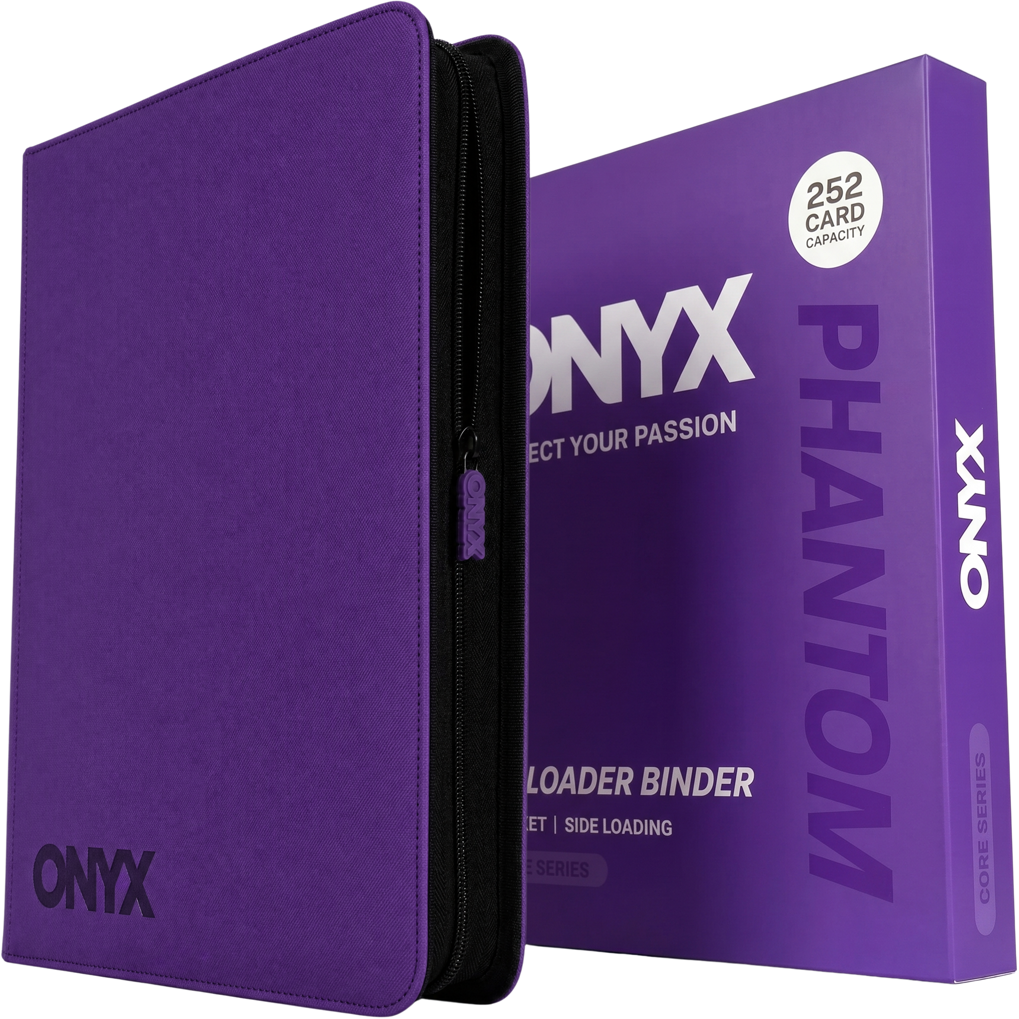 ONYX Collectors Binder Phantom — 9 pocket toploader binder with box in purple